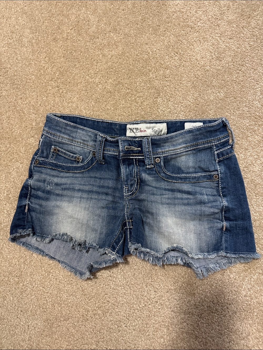 Women’s Dark Blue Denim Cutoff Shorts